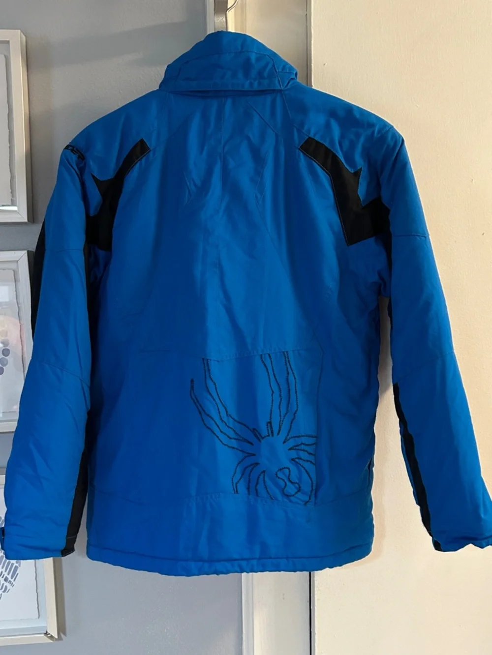 Spyder Boys Blue Black Insulated Ski Jacket Winter Coat Size 16